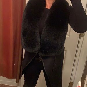 Fur vault blue fox vest jacket